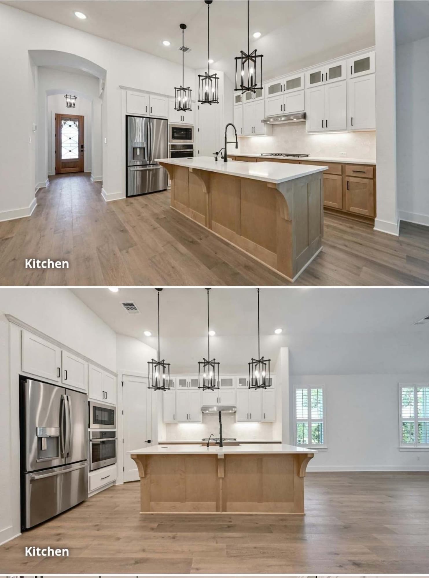Kitchen before and after remodel by Osso Construction